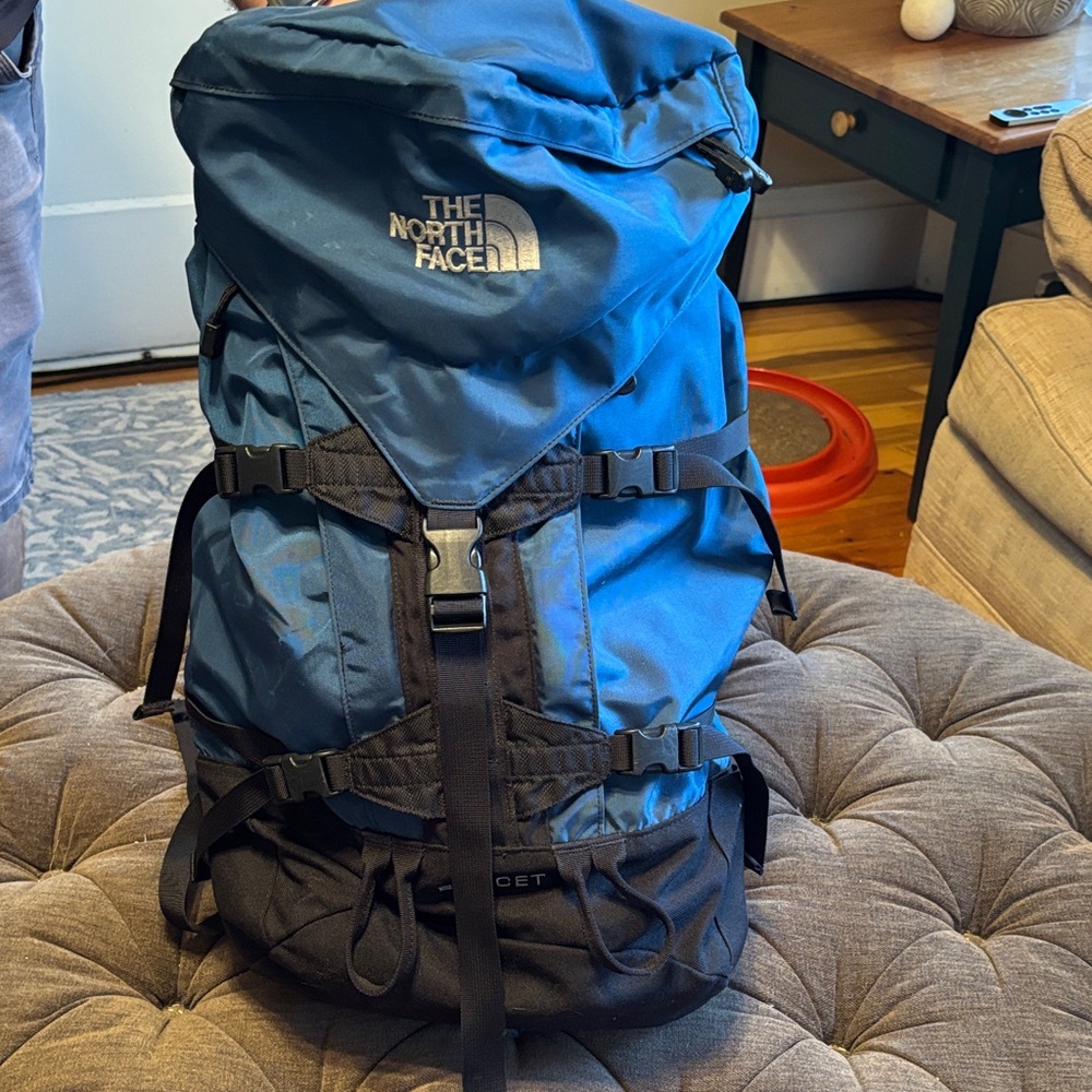 The North Face Men's Backpack in Blue and Black